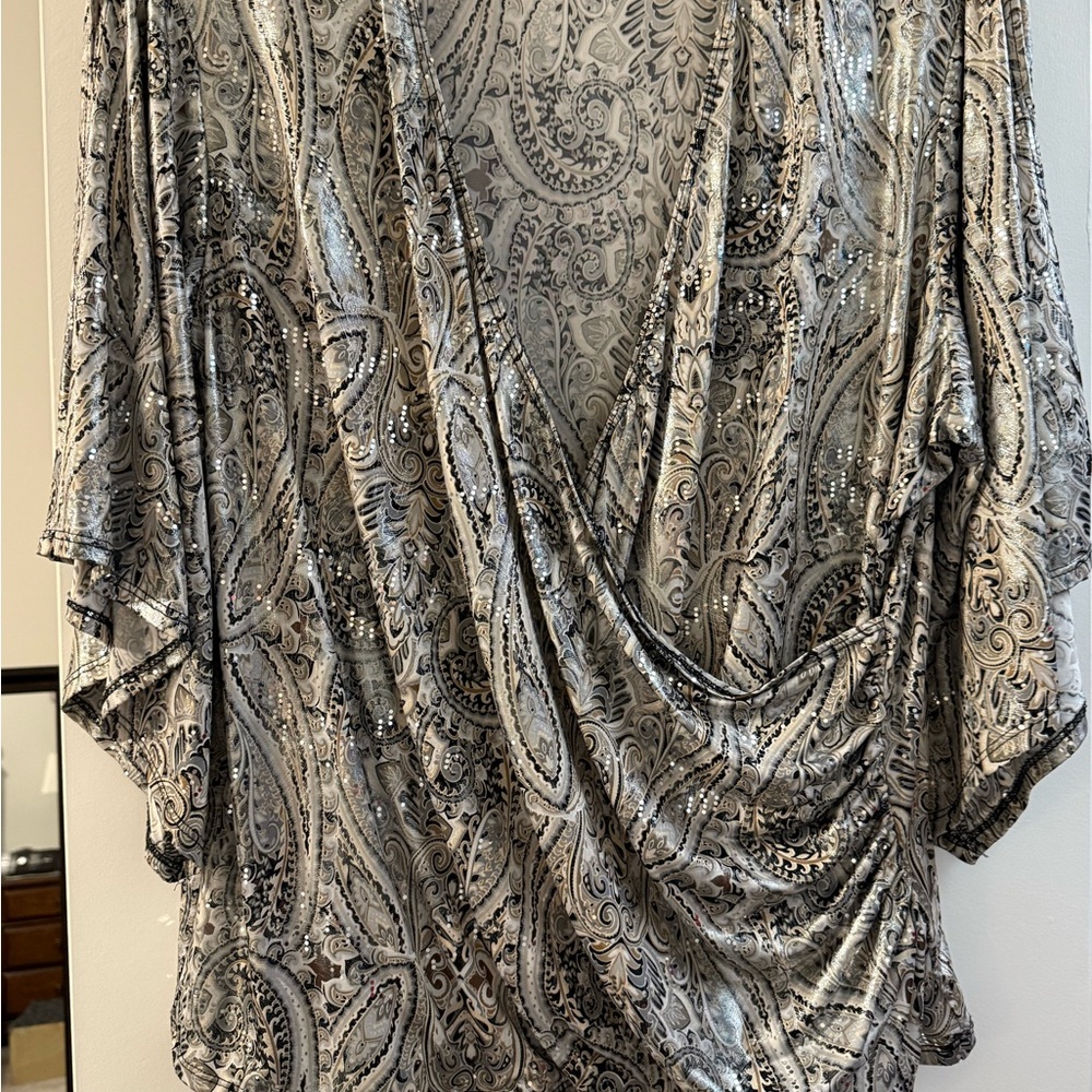 Elegant Paisley Drape Top